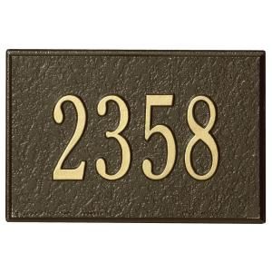 Whitehall Products Wall Mailbox Plaque in Bronze/Gold 1426OG
