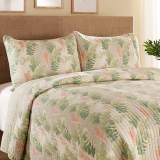 Tommy Bahama Solana 3 piece Reversible Cotton Quilt Set Tommy Bahama Quilts