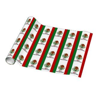 I Love My Mexican Wife   Flag of Mexico Gift Wrap Paper