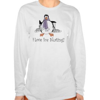 I Love Ice Skating Penguin Tees and Gifts