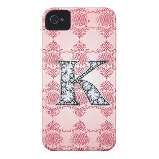 "K" Diamond Bling iPhone 4 "Barely There" Case iPhone 4 Case Mate Cases
