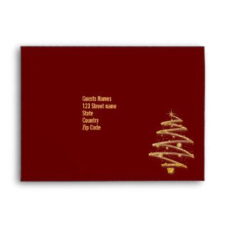 Modern Christmas tree party envelope template