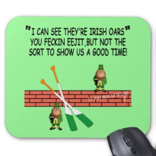 Funny Irish leprechauns Mouse Pads