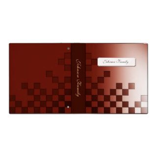 Chocolate Checkered Family Name binder