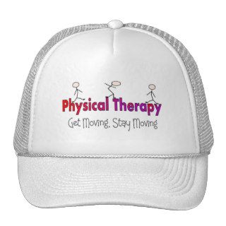 Physical Therapy Stick People Design Trucker Hats