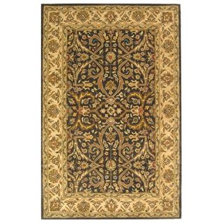 Handmade Sultanabad Charcoal Grey/ Ivory Wool Rug (4' x 6') Safavieh 3x5   4x6 Rugs