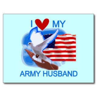 I Love My Army Husband tshirts and Gifts Post Card