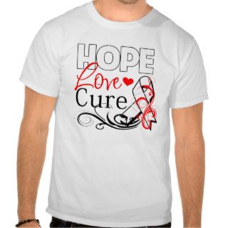 Bone Cancer Hope Love Cure T shirts