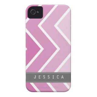 Ombre Violet Zig Zag Chevrons Pattern iPhone 4 Cover