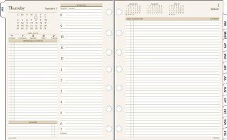 Day Runner PRO Recycled Two Pages Per Day Planning Pages, 8 1/2 x 11 Inches, White and Cream, 2011 (491 225)  Appointment Book And Planner Refills 