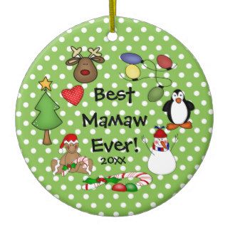 Best Mamaw Ever Christmas Ornament
