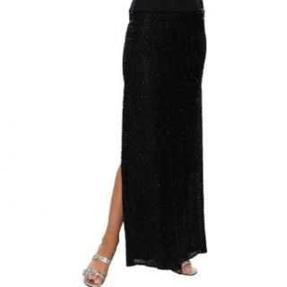 Long Straight Evening Skirt (507) Black Tops