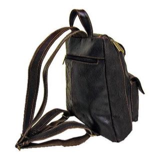 Women's LeDonne DS 9109 Chocolate LeDonne Leather Backpacks