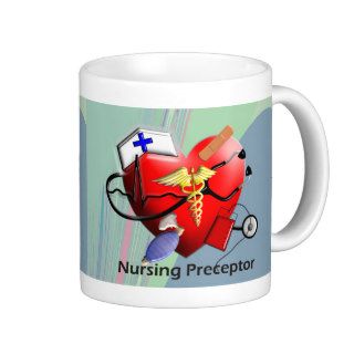 Nursing Preceptor Heart ARt Gifts Mugs