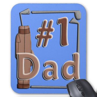 #1 Dad Golf Playing Father's Day Mouse Pad