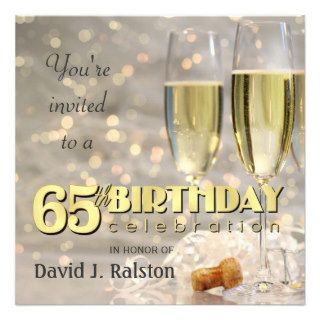 65th Birthday Party    Personalized Invitations