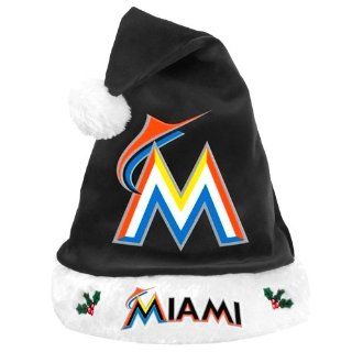 Miami Marlins 2012 Team Logo Plush Santa Hat  Sports Fan Novelty Headwear  Sports & Outdoors