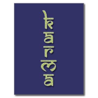 karma   green post cards