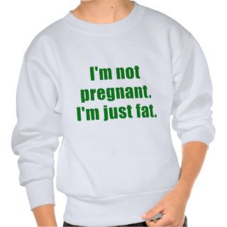 Im not Pregnant Im just Fat Pull Over Sweatshirt