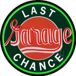 Last Chance Garage Neon Sign 26" Tall x 26" Wide x 3" Deep  Business And Store Signs 