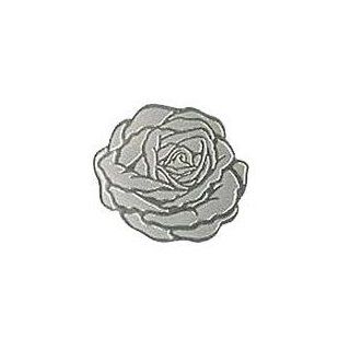 SILVER ROSE Embossed Stickers; 60ct
