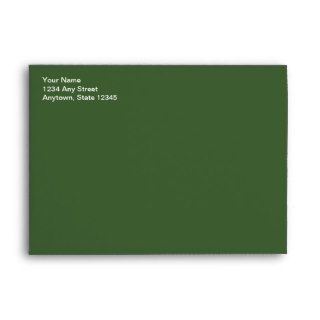 Green Christmas Card Envelope w/ Return Address