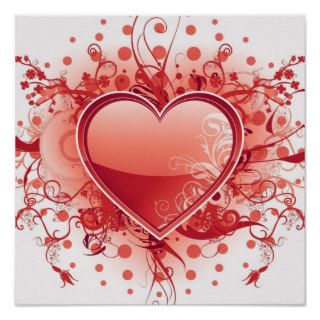 Emo Heart Design Poster