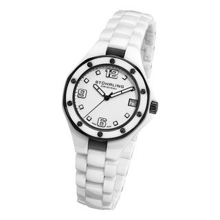 Stuhrling Original Lady Apocalypse Noir Swiss Made White Ceramic Watch with Sapphire Crystal Stuhrling Original Women's Stuhrling Original Watches