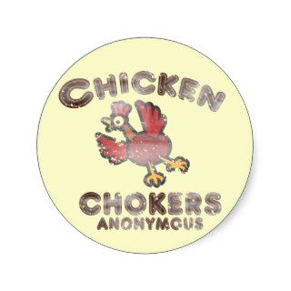 chicken chokers anonymous funny stickers