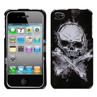 Splatter Ink Skull Design Protector Case for Apple iPhone 4 Cell Phones & Accessories
