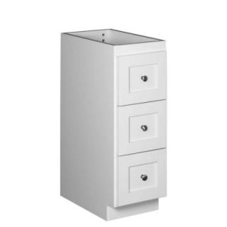 Simplicity by Strasser Shaker 12 in. W x 21 in. D x 34 1/2 in. H Door Style Drawer Vanity Cabinet Bank Only in Satin White 01.180.2