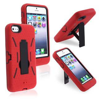 BasAcc Black/ Red Hybrid Case for Apple® iPhone 5/ 5S BasAcc Cases & Holders