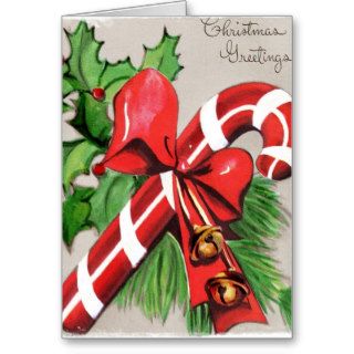 Vintage Candy Cane Christmas Cards