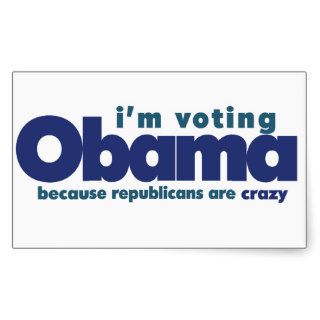 I've voting OBAMA Rectangular Stickers