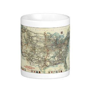 1918 AAA General Map of Transcontinental Routes Mugs
