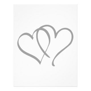 Gray/Grey/Silver Hearts Full Color Flyer