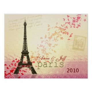 Love in Paris Eiffel Tower Print