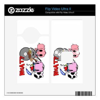 Cow and Pig Schnozzles Barbecue BBQ Cartoon Flip Video Ultra II Skins