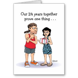 24th Wedding Anniversary Card Love