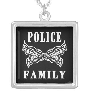 Police Family Tattoos Personalized Necklace