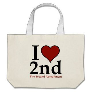 I Heart 2nd (Second Amendment) Canvas Bags