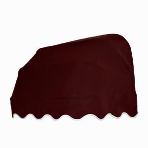 Beauty Mark 6 ft. Georgia Retractable Elongated Dome Awning (31 in. H x 24 in. D) in Burgundy GA22 6B