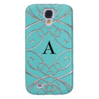Silver Design on Any Color Background w/ Monogram Galaxy S4 Cover