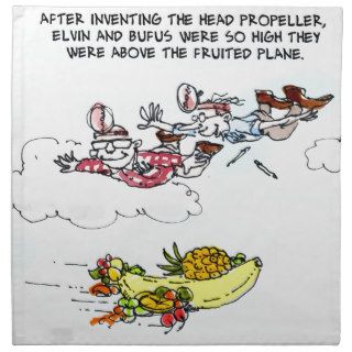 Geeks Above Fruited Plane Funny Printed Napkin