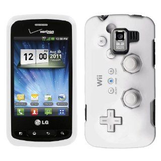 LG Optimus Q WII Controller White Hard Case Phone Cover Cell Phones & Accessories