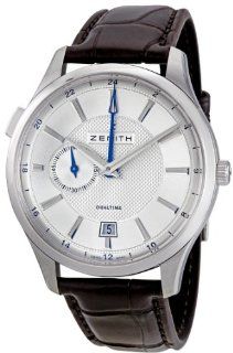 Zenith Men's 03.2130.682/02.C498 Captain Dual Time Silver Dial Watch Zenith Watches