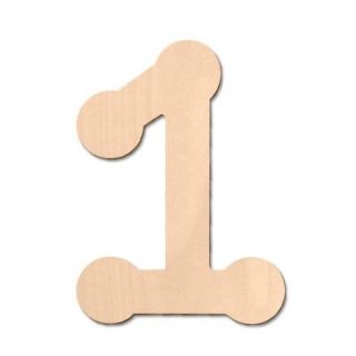 Design Craft MIllworks 8 in. Baltic Birch Bubble Wood Number (1) 47063