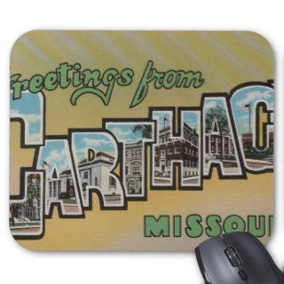 Carthage, Missouri   Large Letter Scenes Mouse Pad