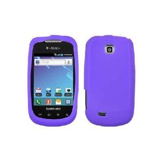Samsung Dart T499 SGH T499 Purple Soft Silicone Gel Skin Cover Case Cell Phones & Accessories