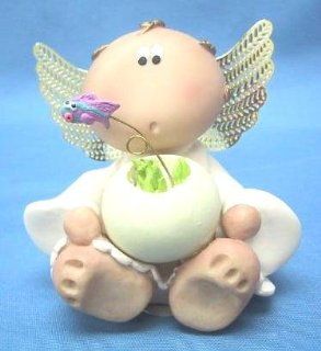 Angel Cheek, Fish w/Potted Plant  Collectible Figurines  